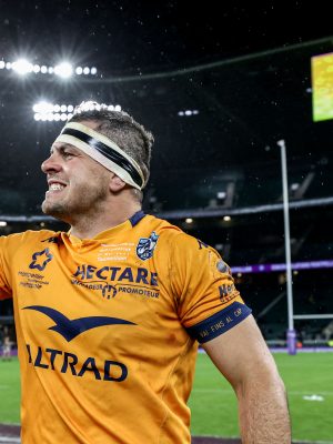 RUGBY CHALLENGE EUROPEEN CHALLENGE CUP 2021 LEICESTER-MONTPELLIER (17-18) European Rugby Challenge Cup Final, Twickenham, London, England 21/5/2021 Leicester Tigers vs Montpellier Montpellier's Guilhem Guirado celebrates winning Mandatory Credit ©INPHO/Dan Sheridan LEICESTER-MONTPELLIER (17-18)